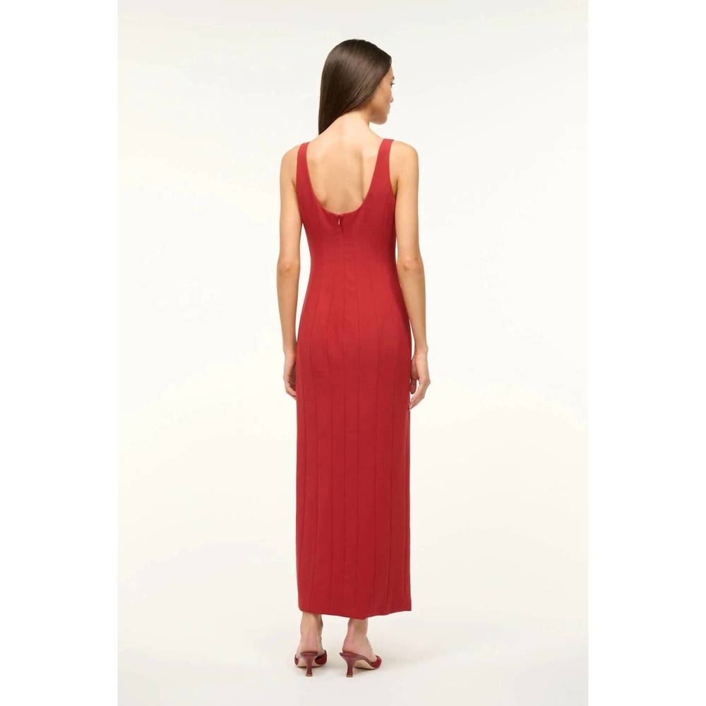 NEW STAUD ankle portrait dress in rouge - Picture 3 of 3
